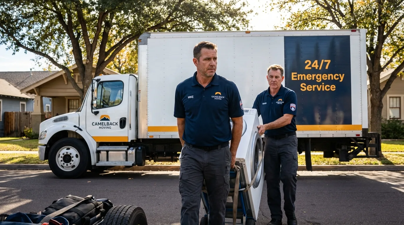 CamelBack Moving crew loading furniture in Whitesboro, TX